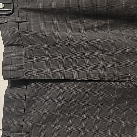 Banana Republic Dress Chino Pants Men's 36x30 Gray Plaid Straight-Leg Preppy - Picture 3 of 8